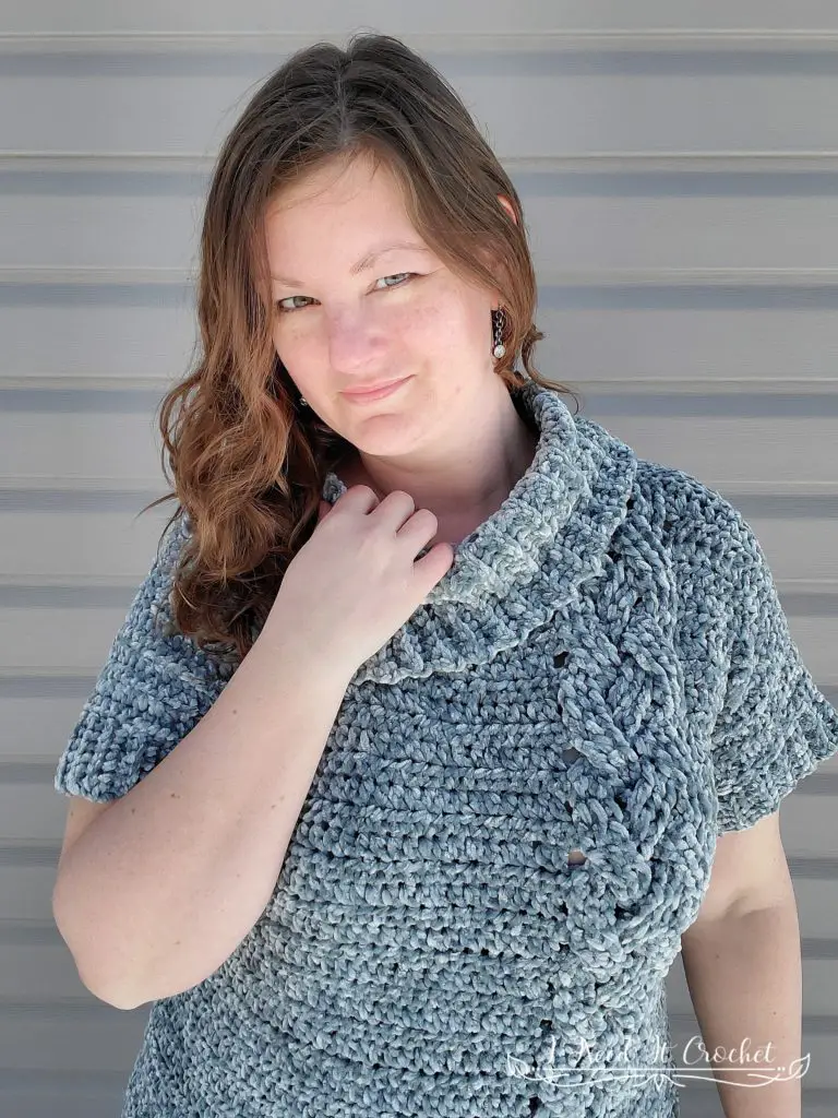 The Cozy Cabled Sweater Dress - Free Crochet Pattern