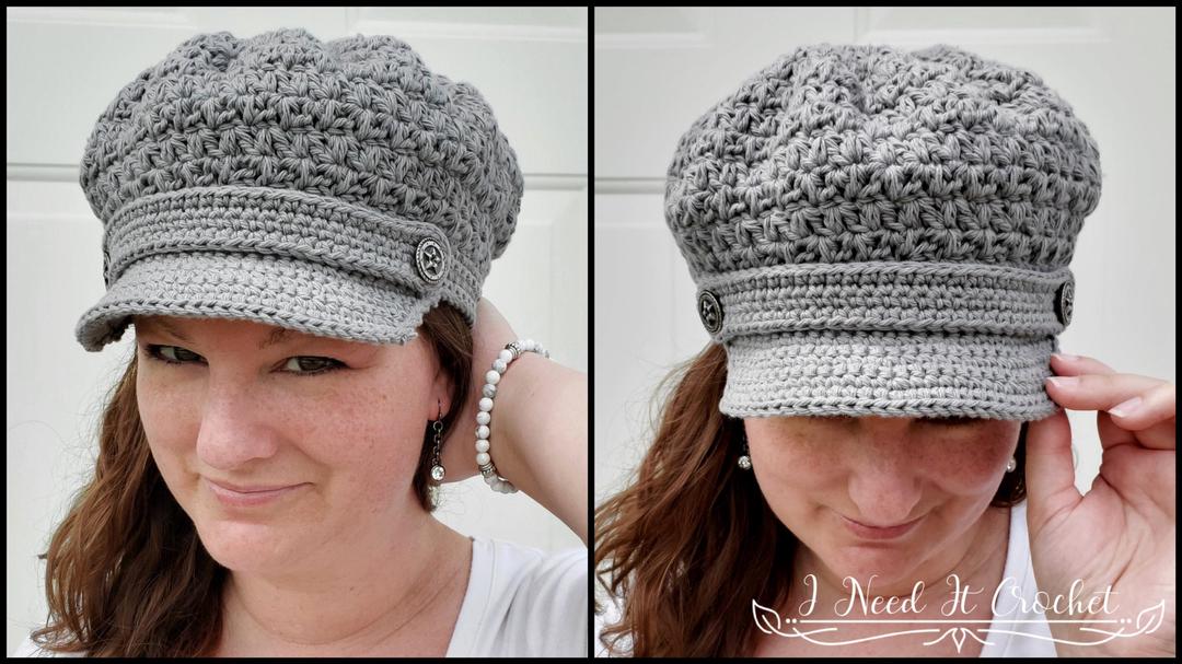 Mixed Cluster Newsboy - Free Crochet Hat Pattern