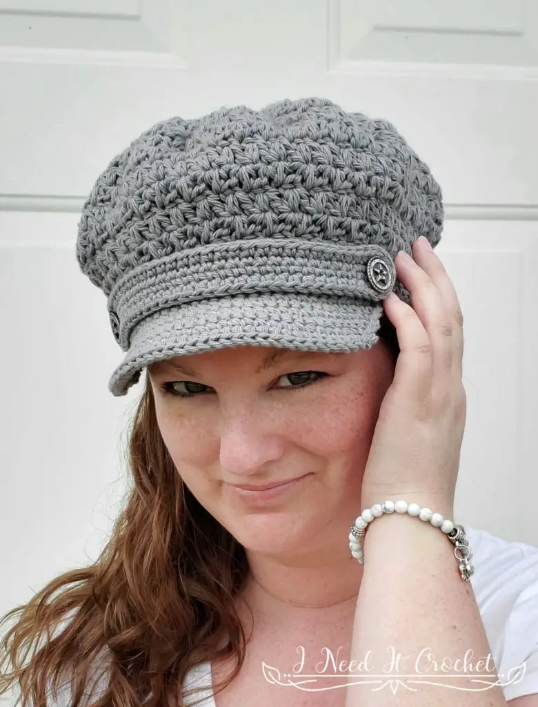 Image of Mixed Cluster Newsboy - Free Crochet Hat Pattern