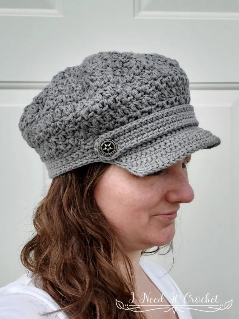 Mixed Cluster Newsboy - Free Crochet Hat Pattern