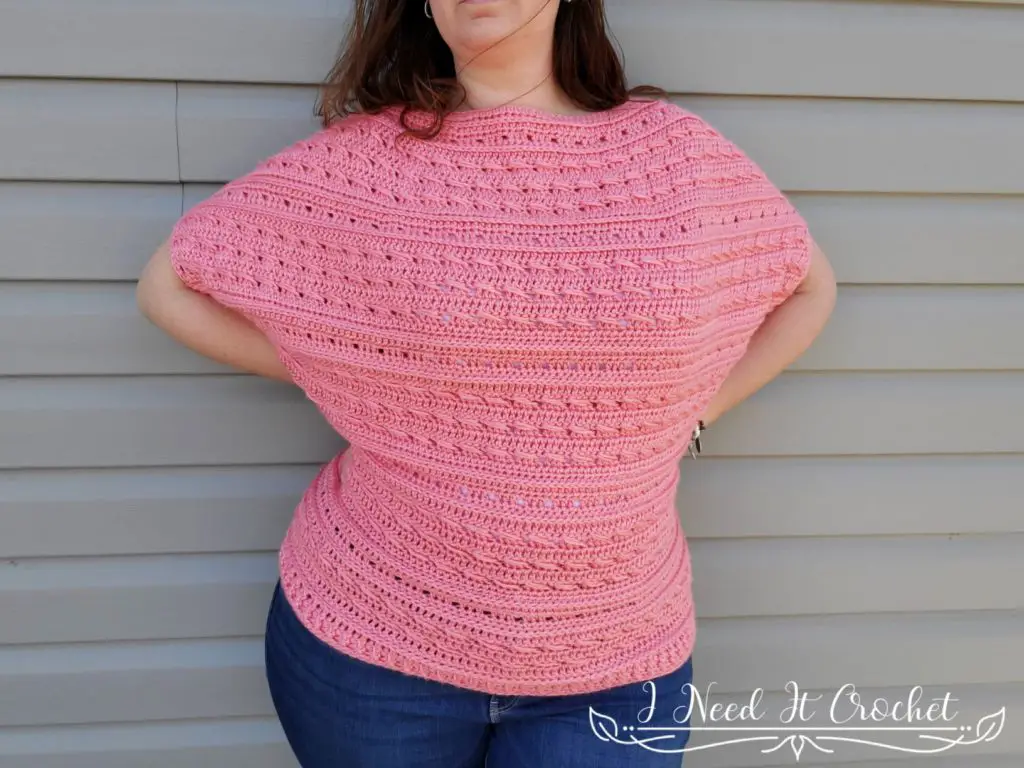 Breezy Batwing Tee - Free Crochet Top Pattern · I Need It Crochet Designs