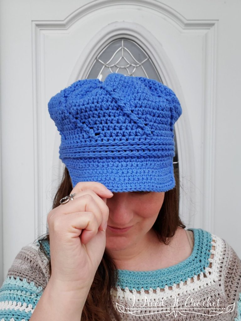 Twisted Newsboy - Free Crochet Hat Pattern