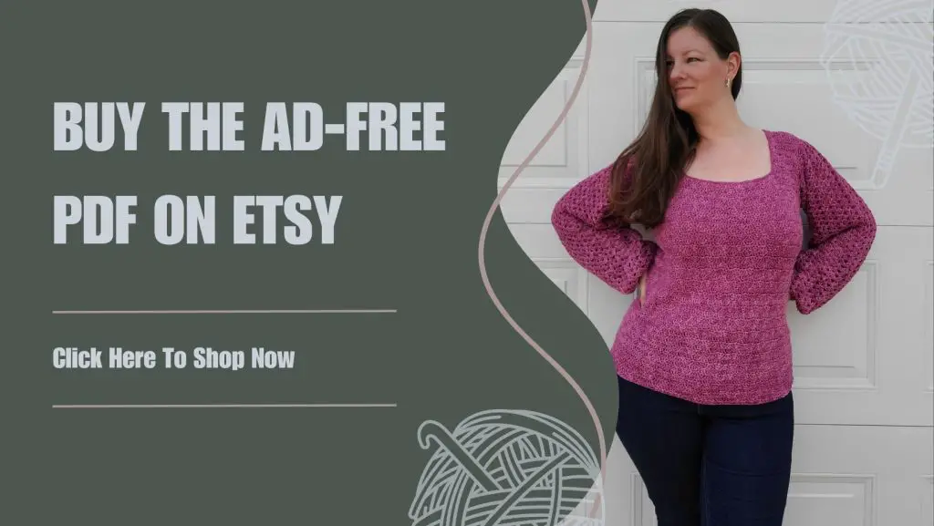 Link to buy the Sweet Iris crochet top pattern pdf on Etsy. 