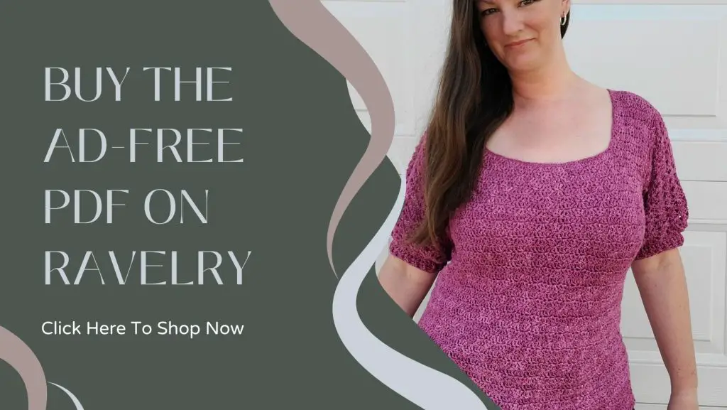 Link to buy the Sweet Iris crochet top pattern pdf on Ravelry. 