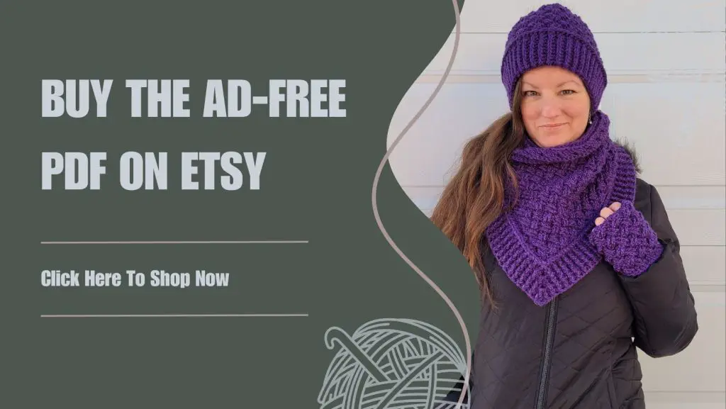 Button to purchase Free Crochet Cowl Pattern - Aisling Cowl on Etsy