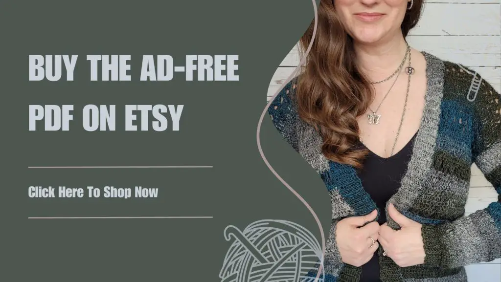 Link to buy the Crochet Cardigan Pattern Free - Crossroads Cardigan on Etsy.