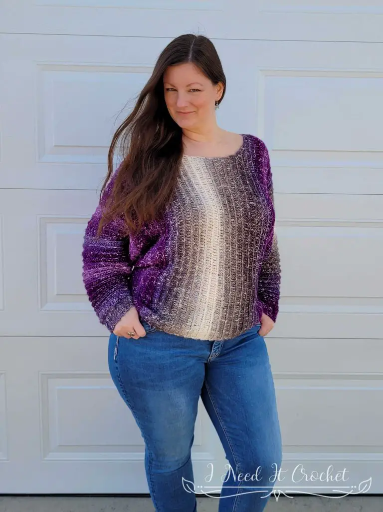 Free Crochet Sweater Pattern - Little Late Pullover · I Need It Crochet ...