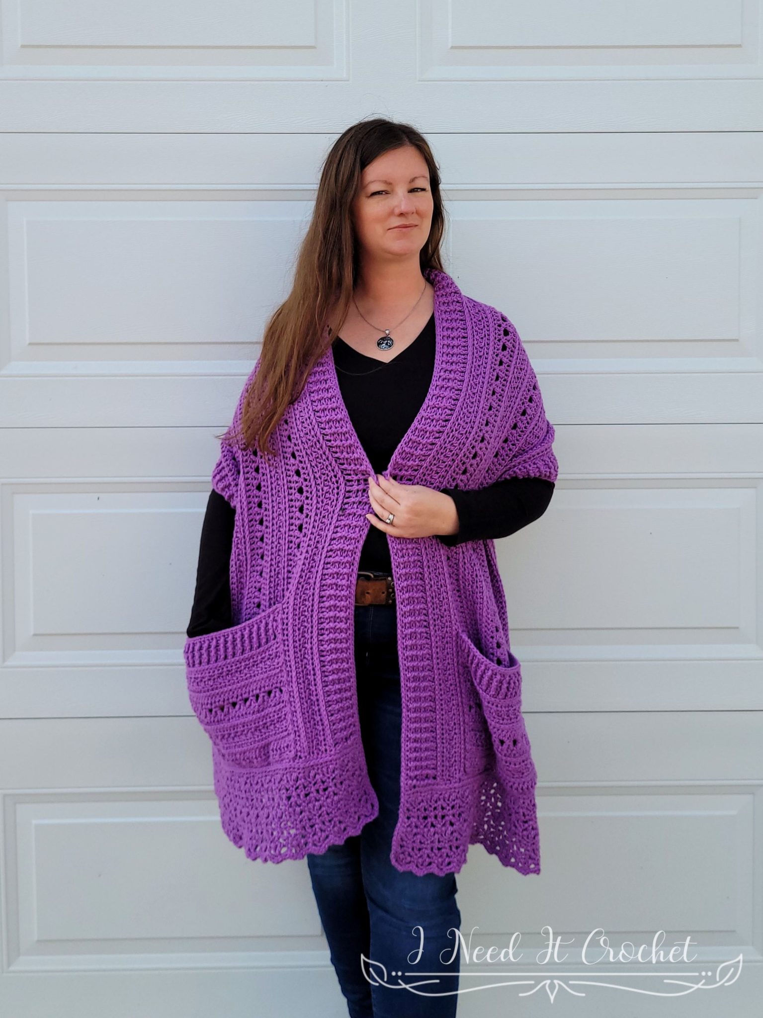 Transitions Pocket Shawl Crochet Pattern · I Need It Crochet Designs