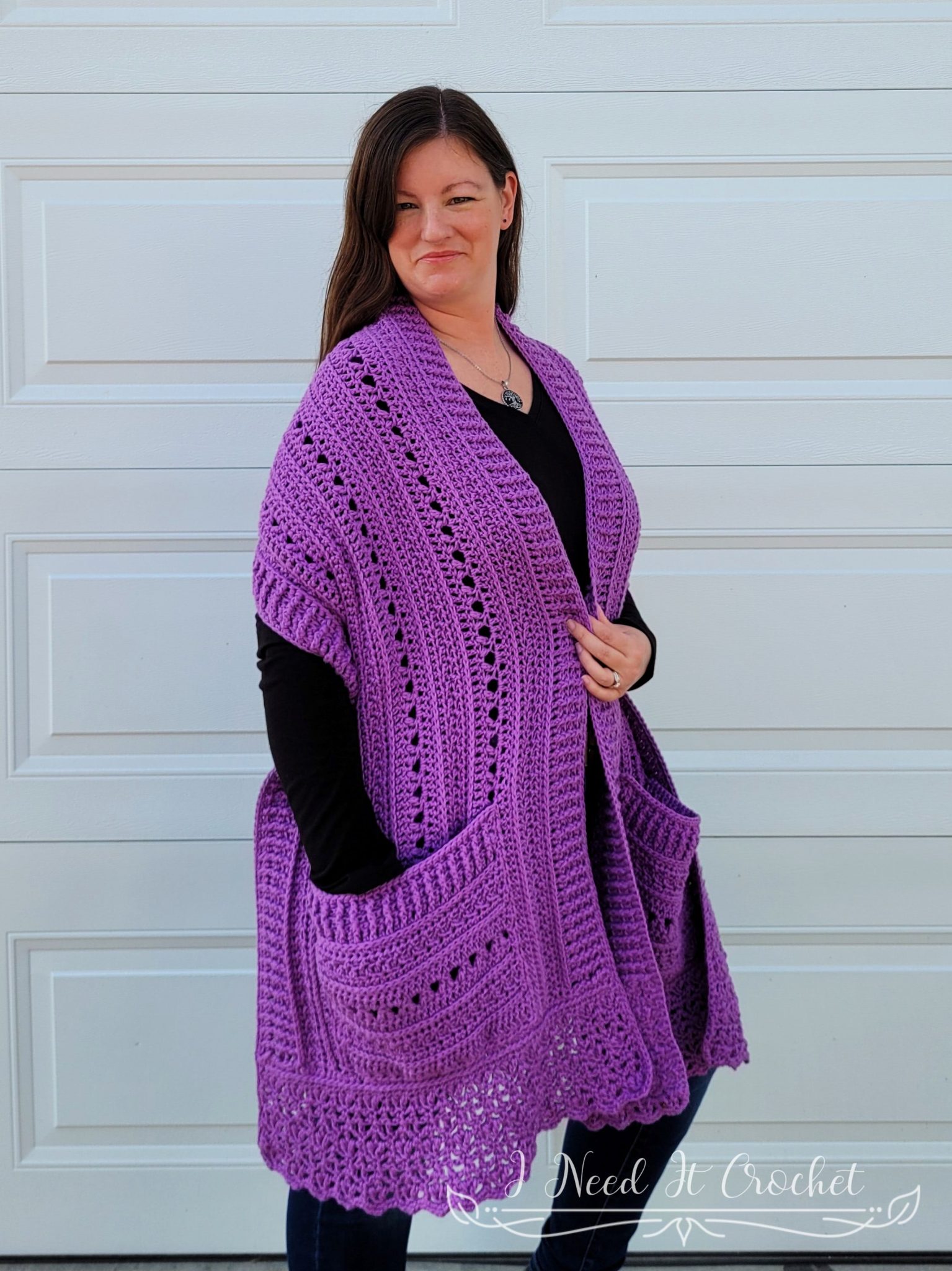 Transitions Pocket Shawl Crochet Pattern · I Need It Crochet Designs