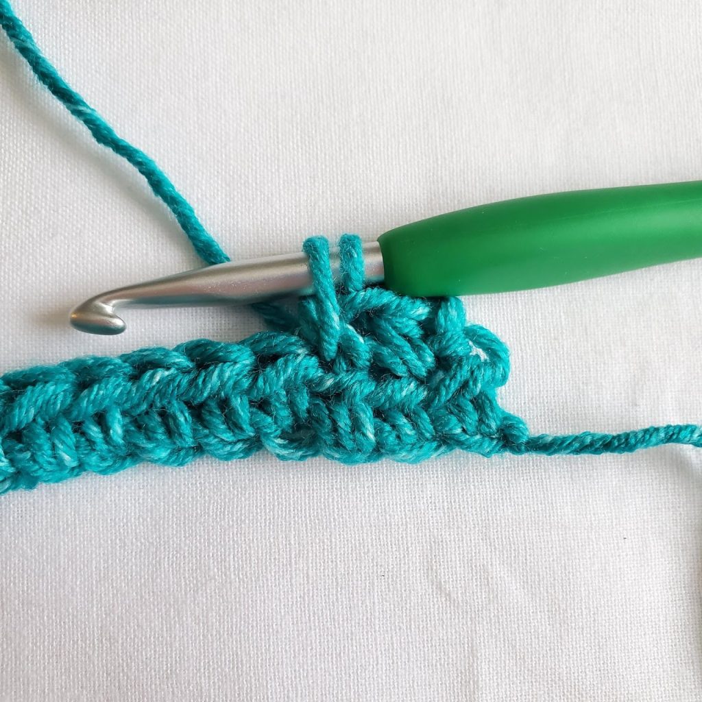 Step 2 of Bean Stitch Crochet Tutorial