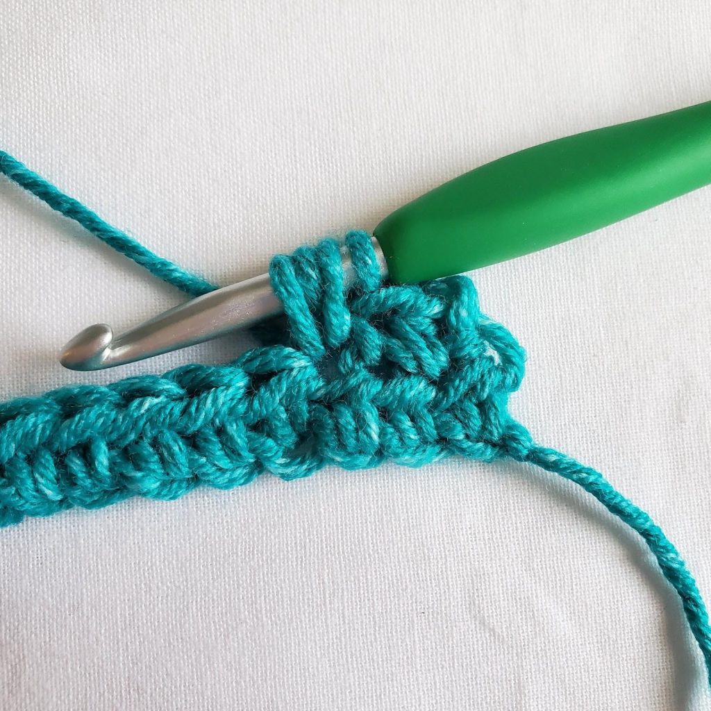 Step 3 of Bean Stitch Crochet Tutorial