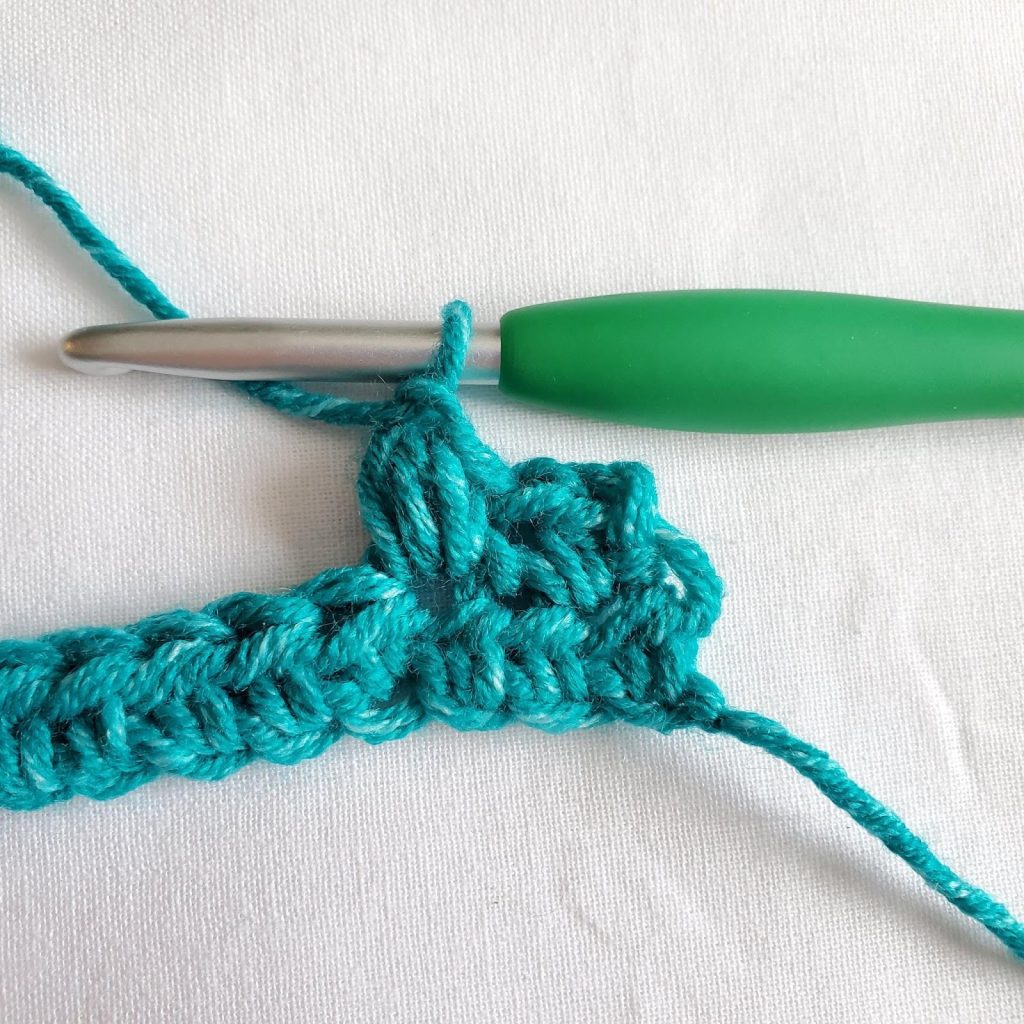 Step 6 of Bean Stitch Crochet Tutorial