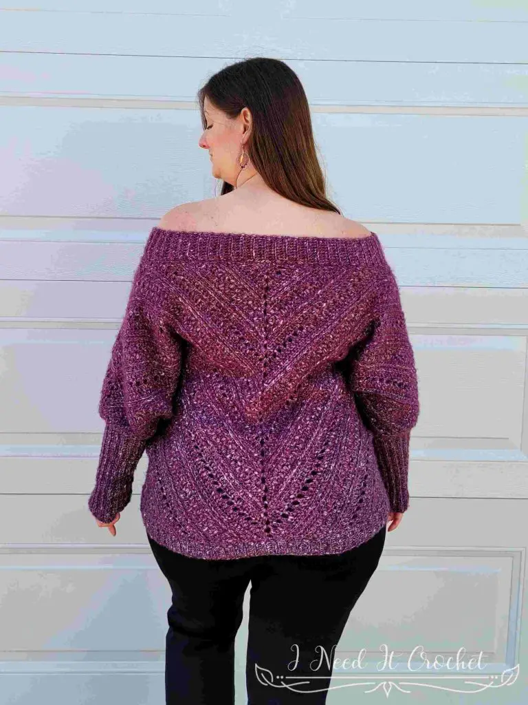 Stylized photo of the Free Crochet Sweater Pattern - Pinnacle Pullover