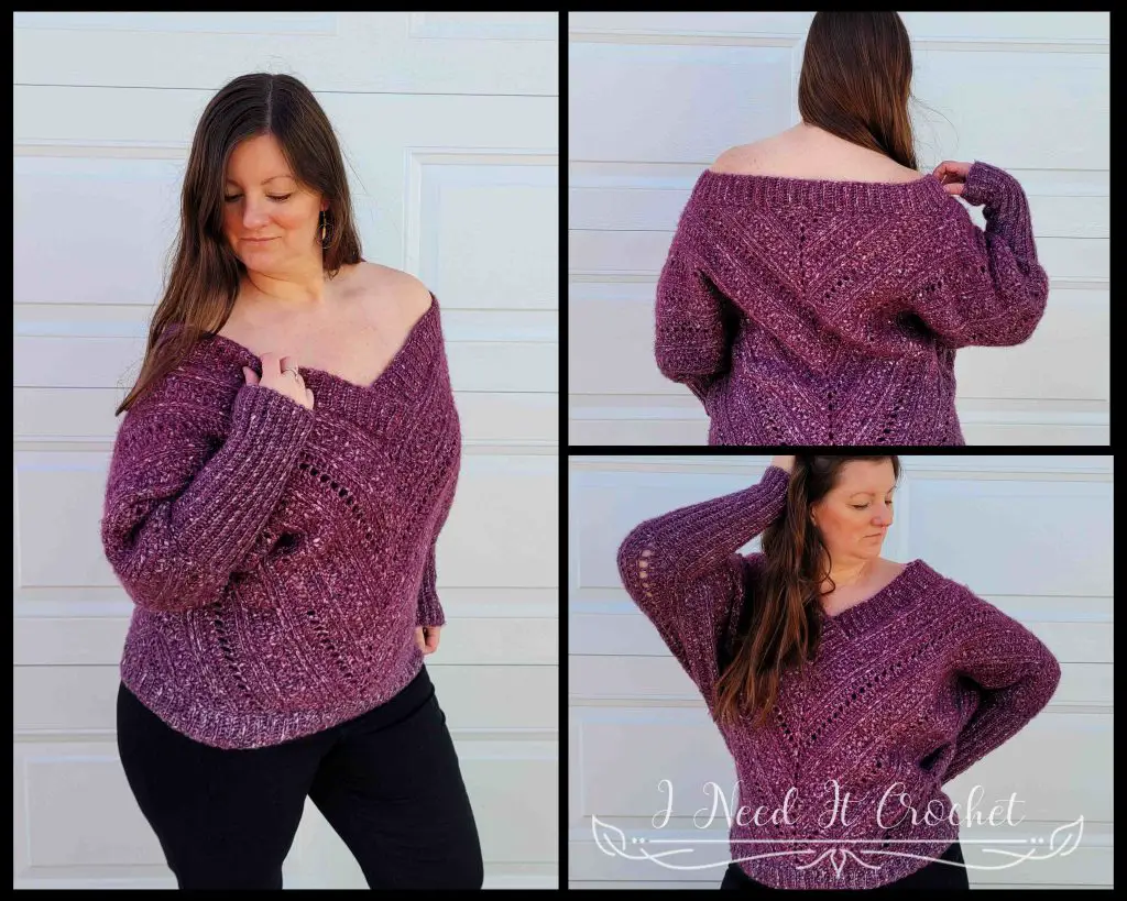 Stylized photo of the Free Crochet Sweater Pattern - Pinnacle Pullover
