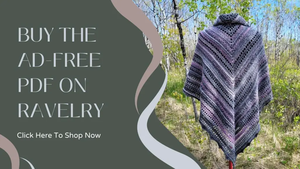 Link to buy the Free Crochet Shawl Pattern - Pinnacle Shawl on Ravelry.