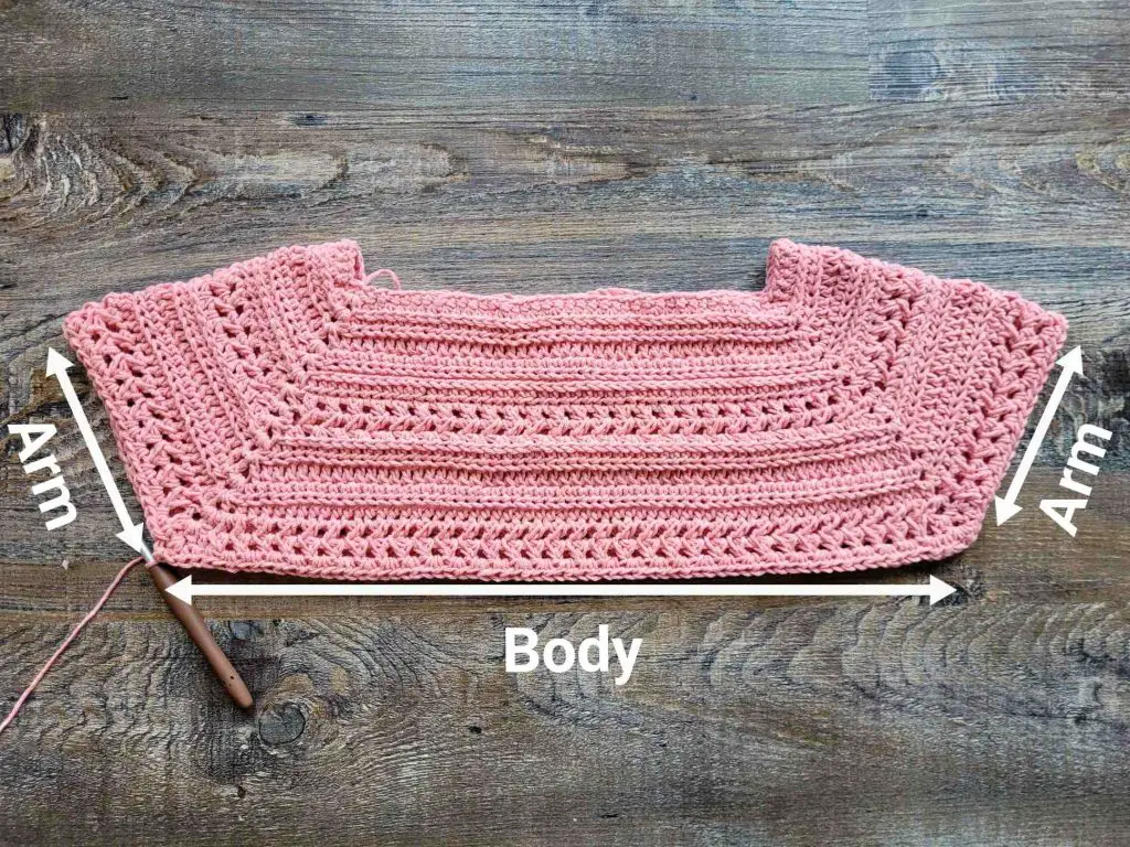 Figure 8 of the Free Crochet Top Pattern - Trailhead. 