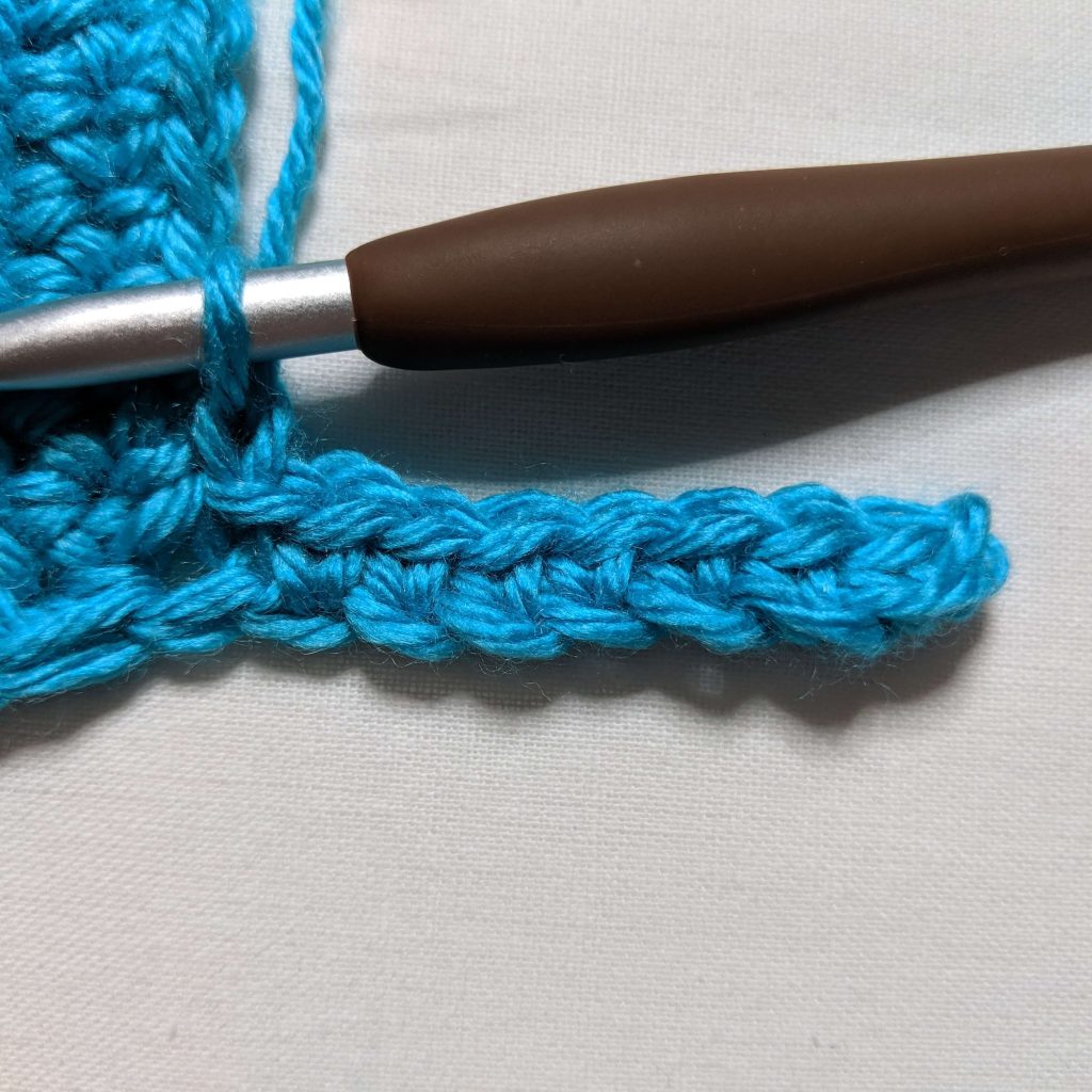 Slip stitching ribbed body trim into the side of the single crochet edging